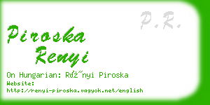 piroska renyi business card